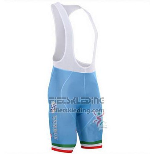 2016 Fietskleding Astana Italie Blauw en Groen Korte Mouwen en Koersbroek